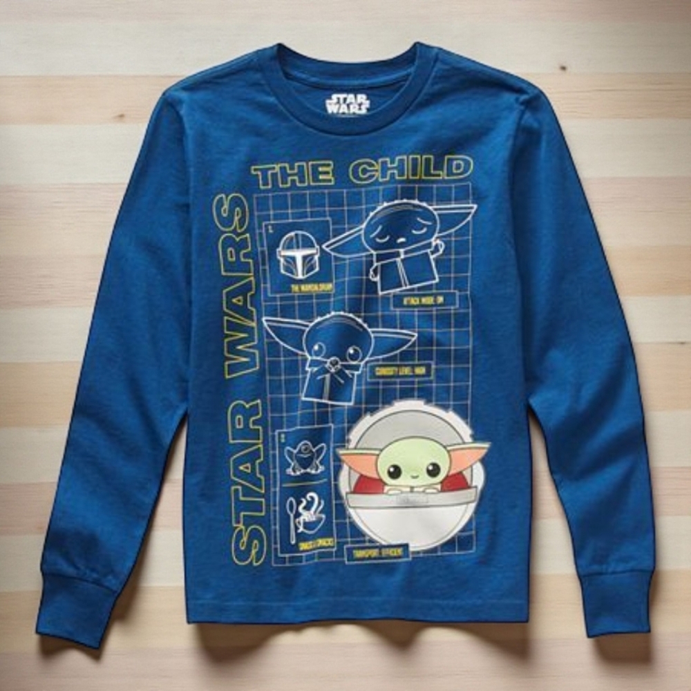 Disney Collection Crew Neck Star Wars Long Sleeve Graphic T-shirt, XS